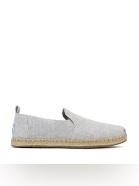 Toms Deconstructed Alpargata Chambray Grey Slub Ankle-High Canvas Slip-On Shoes
